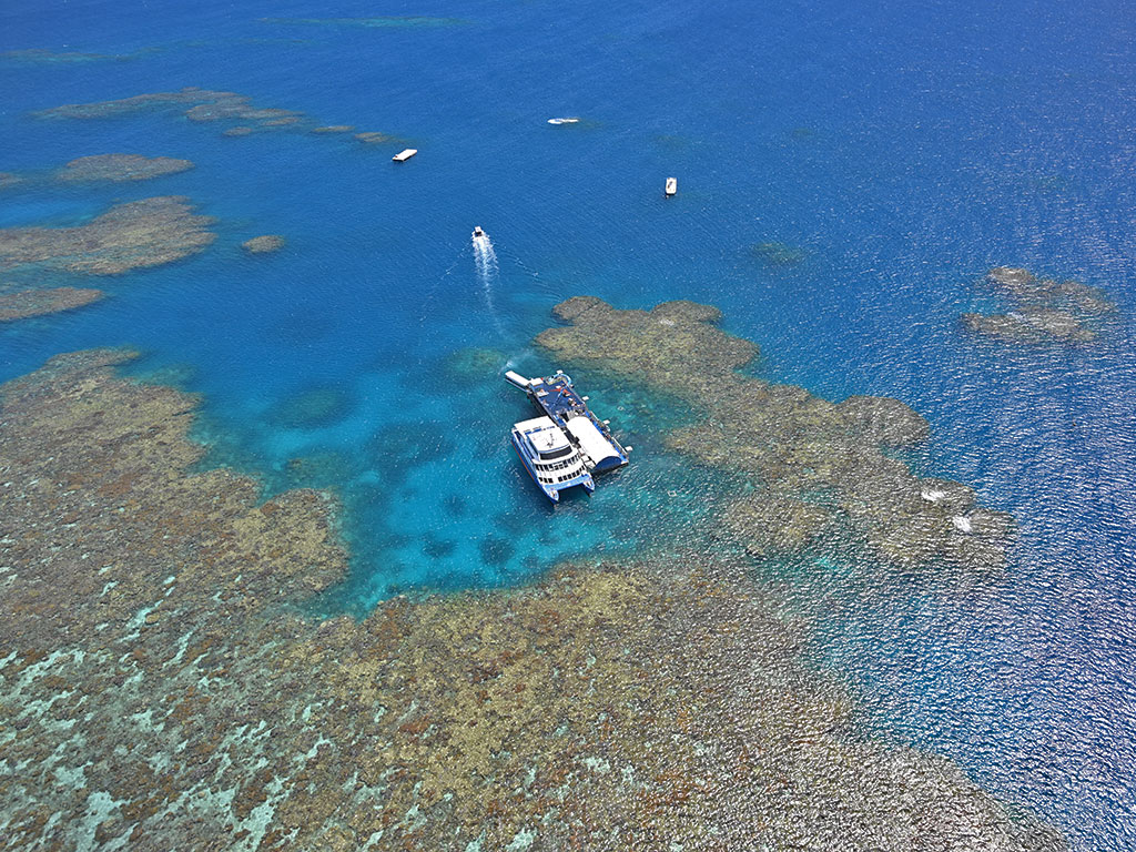 Aerial View Reef Pontoon