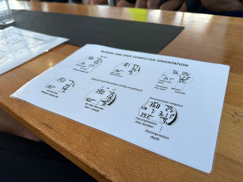 Dive Computer Briefing