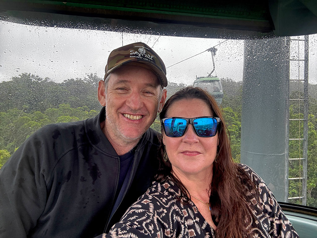 Selfie inside Skyrail gondola