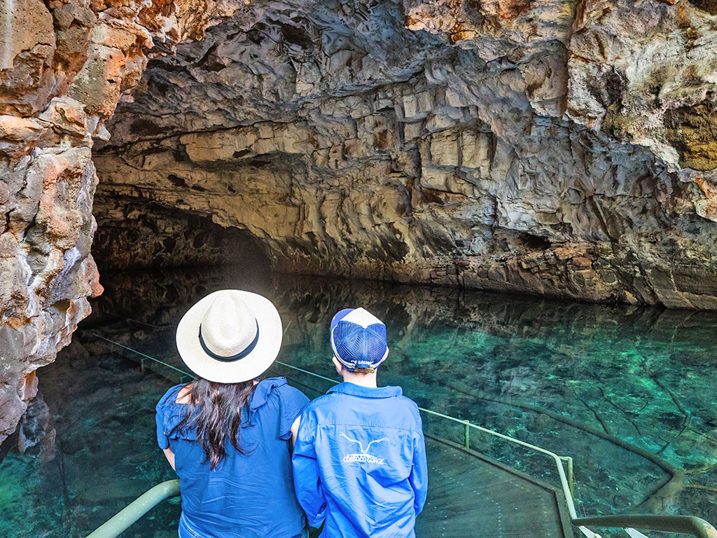 Undara Lava Tubes - Mum and Ethan